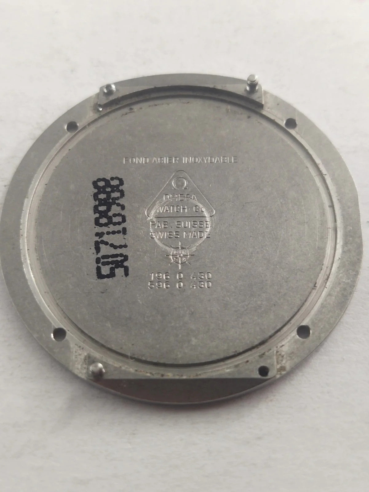 Original back cover Omega Art Collection Limited Edition /196 0 430/596 0 430/us