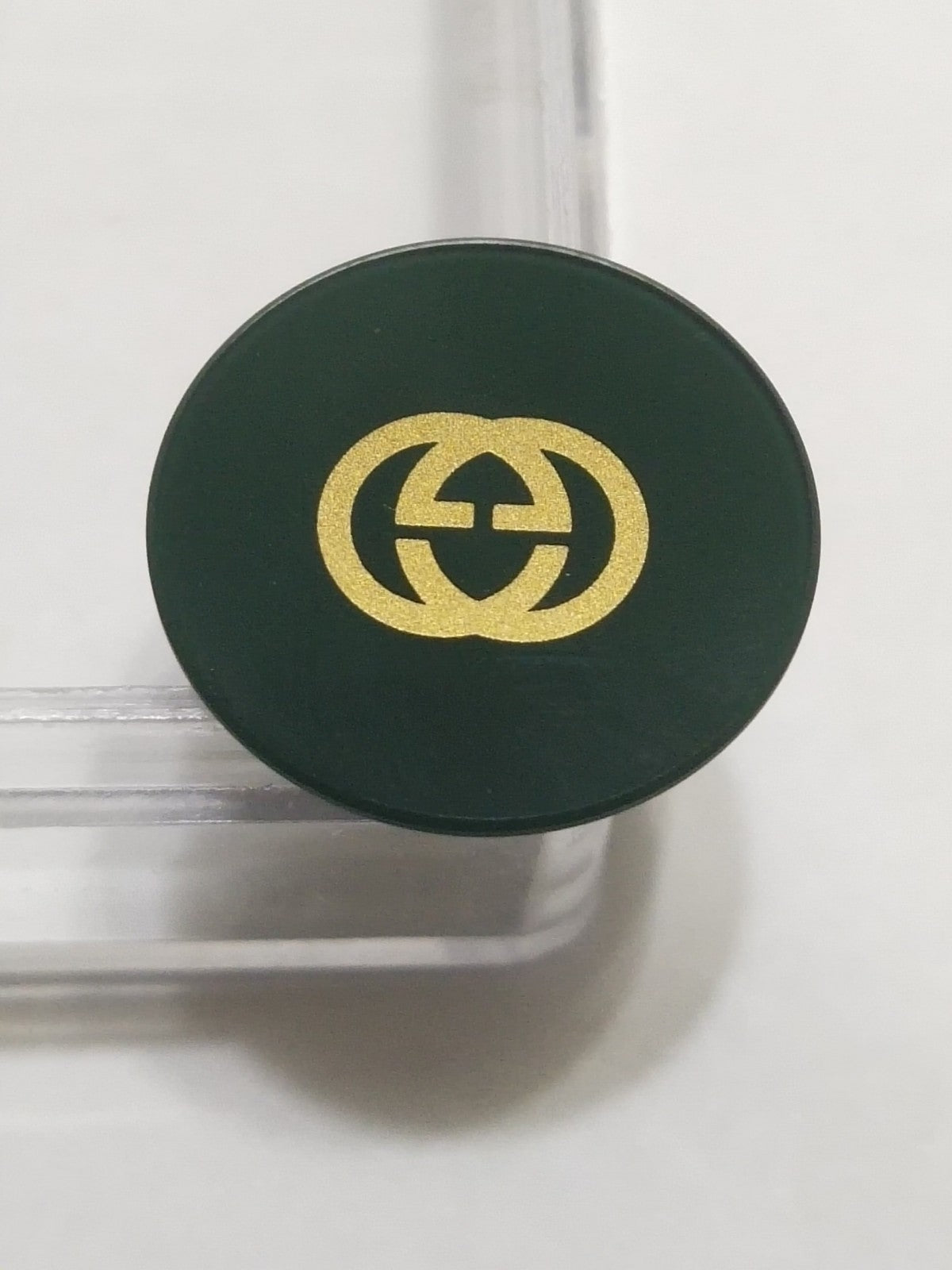 GUCCI Original /Glass for   Case Back / Part No. 153.014/ green color 