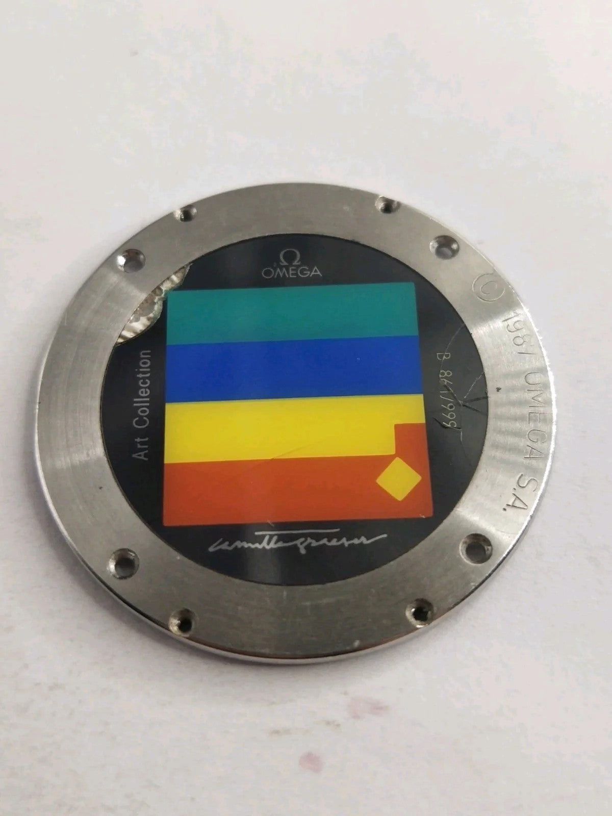 Original back cover Omega Art Collection Limited Edition /196 0 430/596 0 430/us