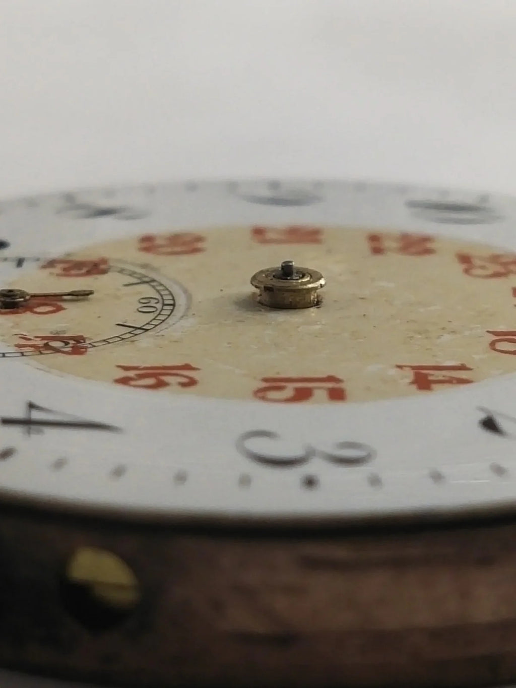 Pocket watch movement without steam...works perfectly