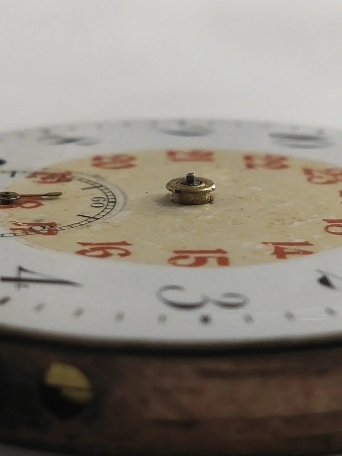 Pocket watch movement without steam...works perfectly