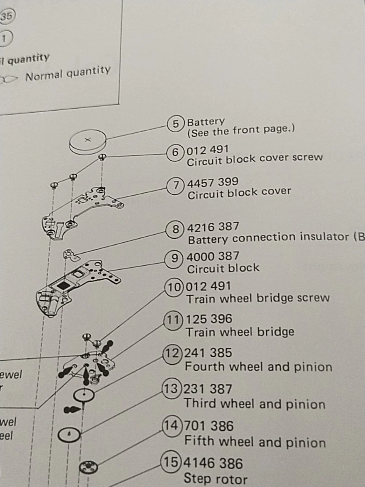 NOS circuit block Seiko Cal / 8N20A Part . 4000 387