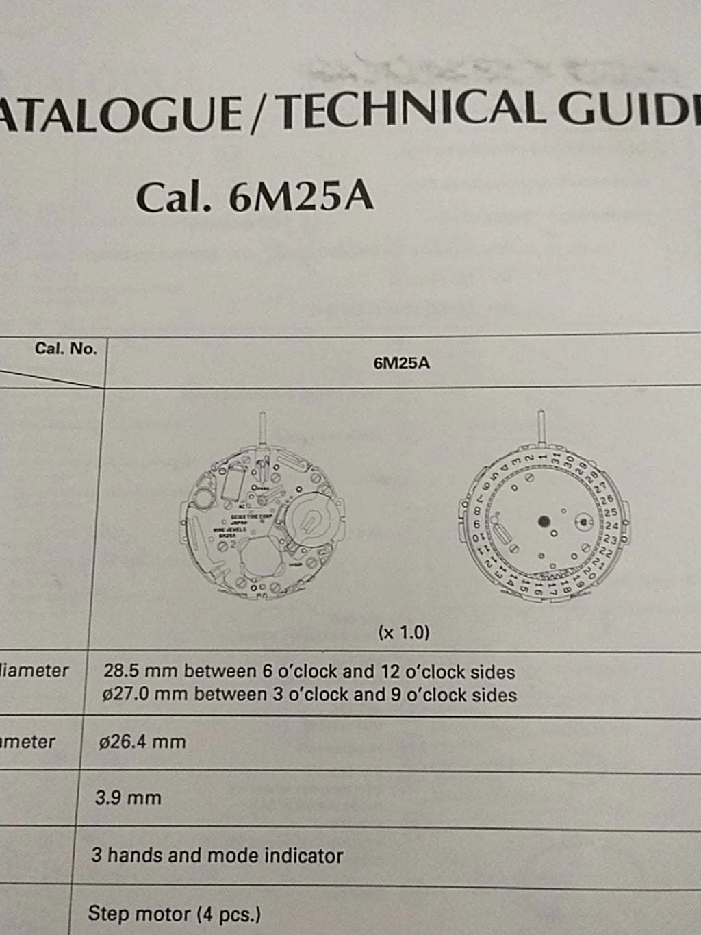 NOS Circuit Plock Seiko Cal / 6M25A /6M26A Part . 4000 453