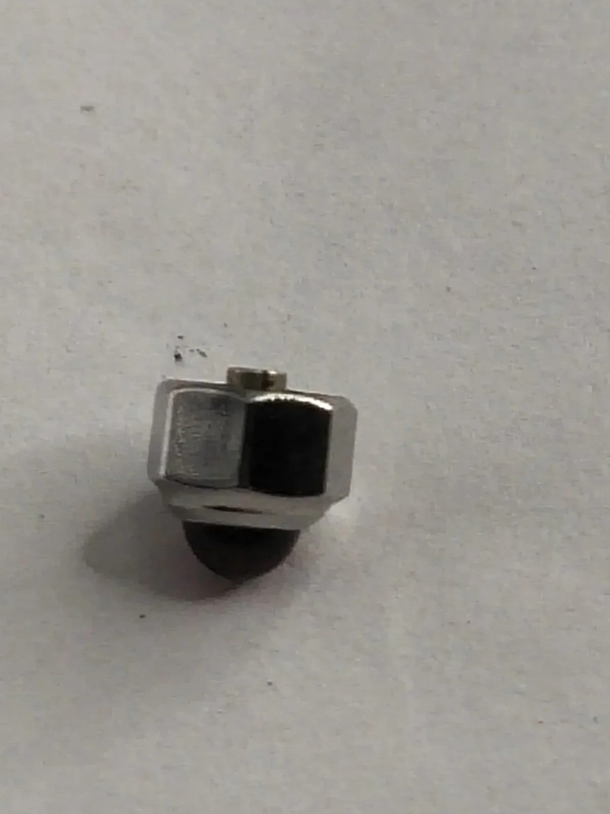 Original Cartier Stainless Steel Crown / red ruby stone /Used