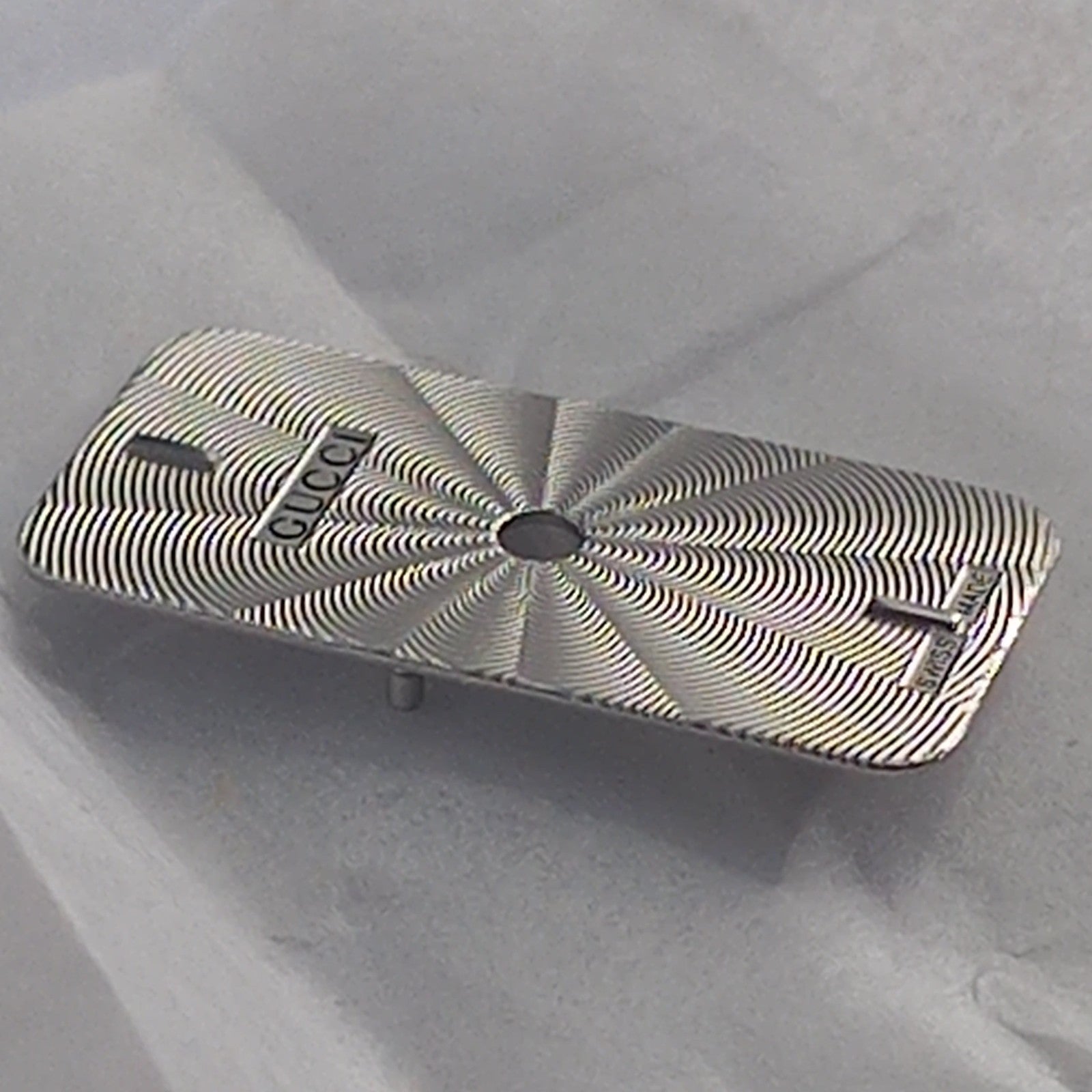 GUCCI Original/Dail CADRAN ACIER GUILLOCHE 3905L /Part. 051.A410.4 C.SILVER