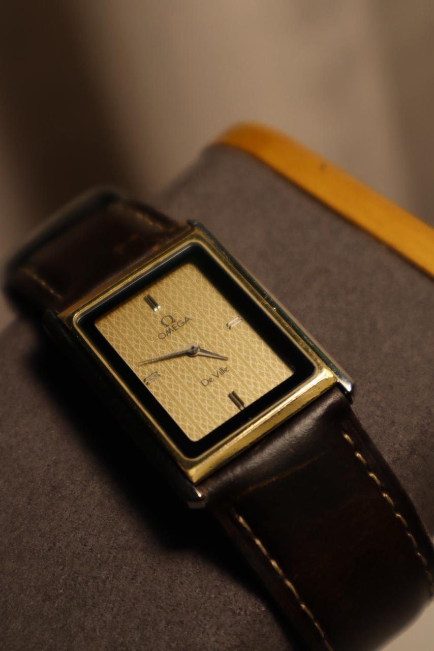 Vintage OMEGA Ω De Ville Tank “Opera” Honeycomb Dial 🍯