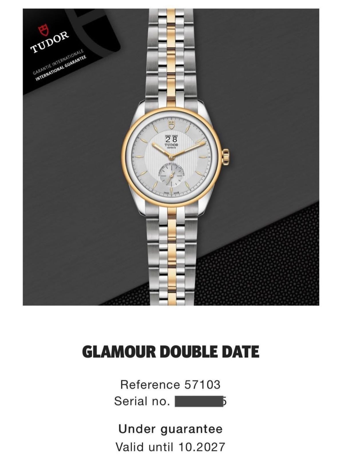 Tudor Glamour Double Date 18k Gold &amp; Steel ✨