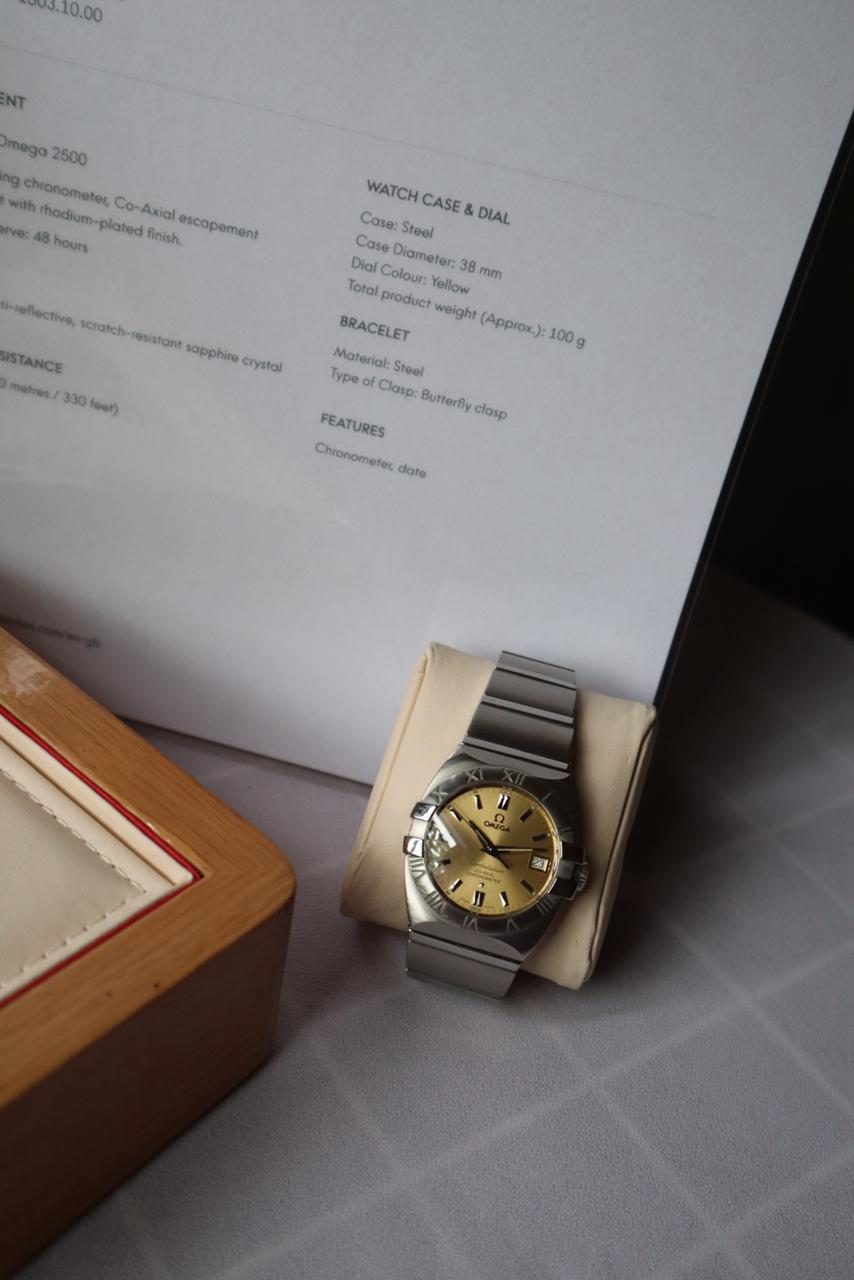OMEGA CONSTELLATION DOUBLE-EAGLE 38mm ~ Unique Dial 💛