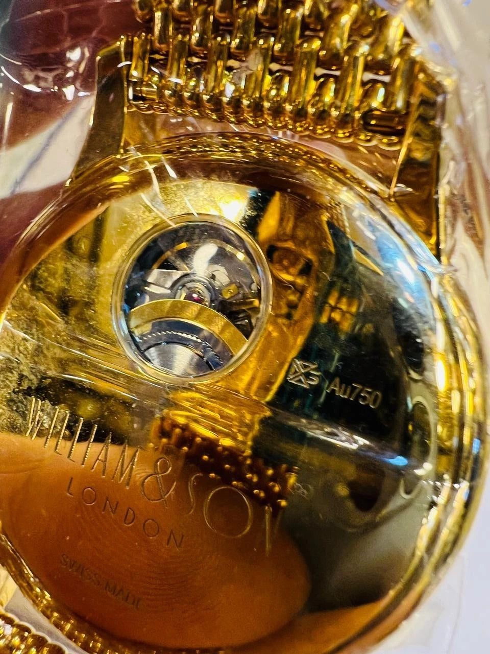 MOVEMENT WILLIAM & SON CAL. CW300/1 /DAIL GOLD & DIAMONDS/HANDS/GLASS/FULL WORK