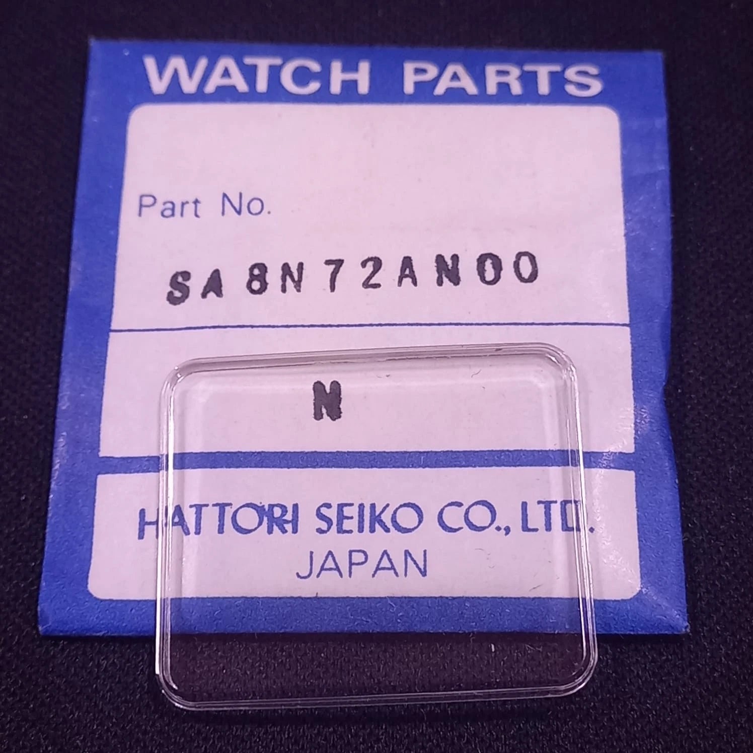 Seiko Genuine NOS SA8N72AN00 Crystal for Seiko Y108-5020, Y108-5030, Y130-5010